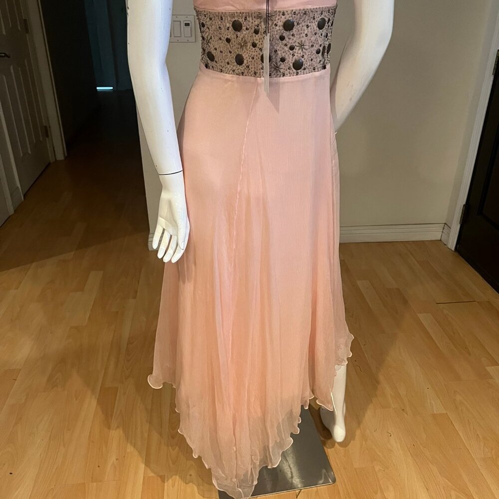 $300 GRAZIE EMBELLISHED SILK ASYMMETRICAL DRESS SZ 36 / 4 US - Picture 5 of 8